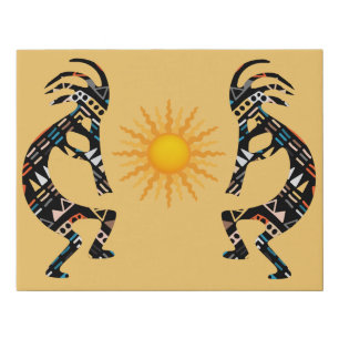 Native American Southwest KoKopelli Faux Canvas Print