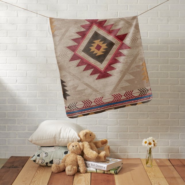 Native American Southwestern Tribal Baby Blanket (In Situ)