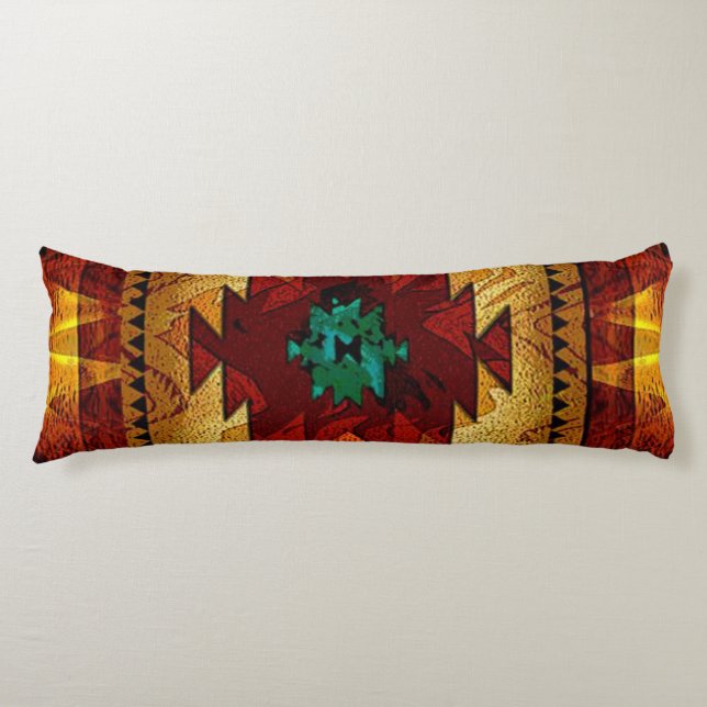 Native American Southwestern Tribal Body Pillow (Front)