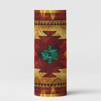 Native American Southwestern Tribal Pillar Candle