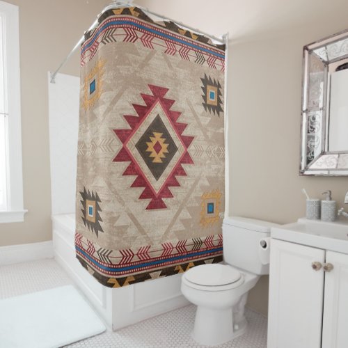 Native American Southwestern Tribal Shower Curtain