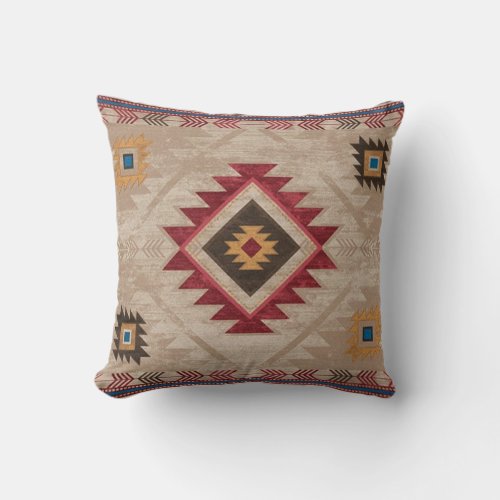 Native American Southwestern Tribal  Throw Pillow