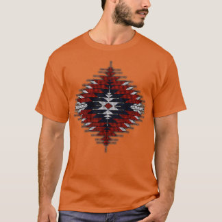 Native American SouthwestStyle RedBlack Sunburst T-Shirt