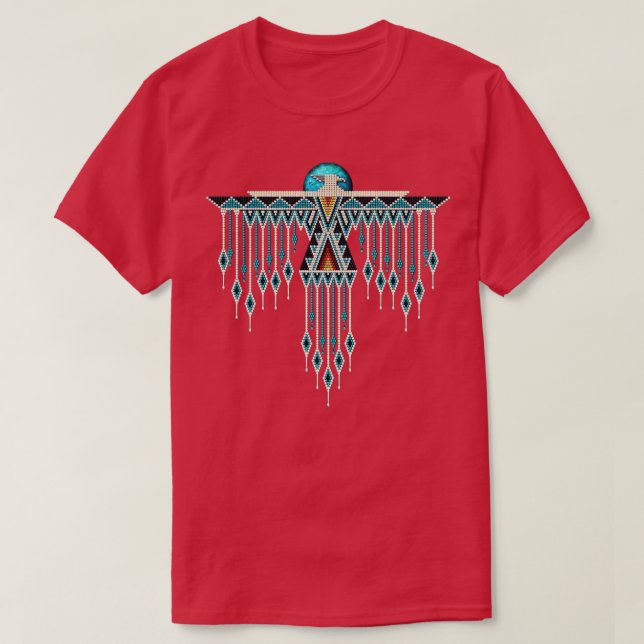 Native American SouthwestStyle Turquoise Thunderbi T-Shirt (Design Front)