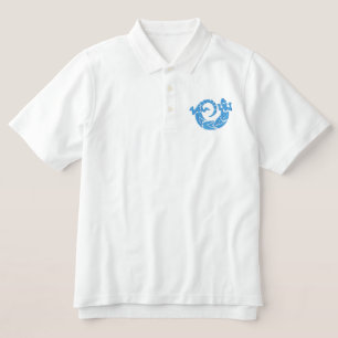 Native American Spinning Lizard Design 1 Embroidered Polo Shirt