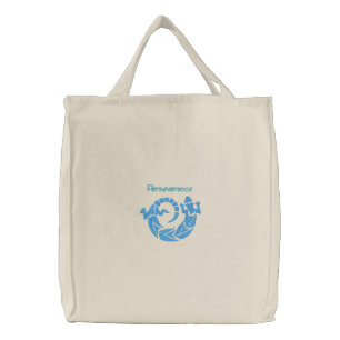 Native American Spinning Lizard Design 1 Embroidered Tote Bag