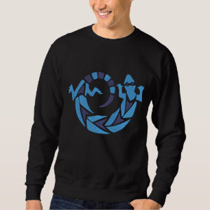 Native American Spinning Lizard Design 2 Embroidered Sweatshirt