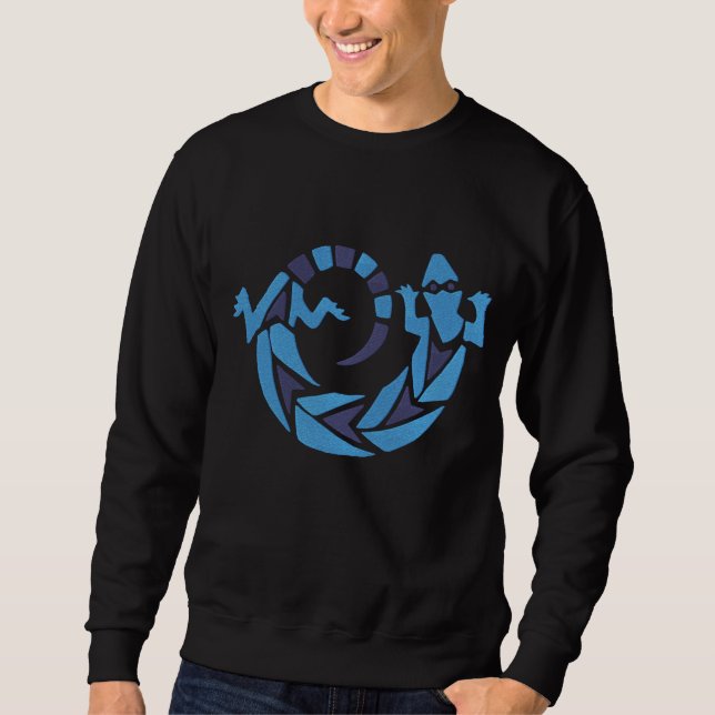 Native American Spinning Lizard Design 2 Embroidered Sweatshirt (Front)