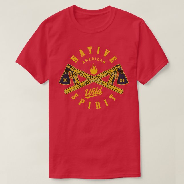 Native American Spirit Motorcycle  T-Shirt (Design Front)
