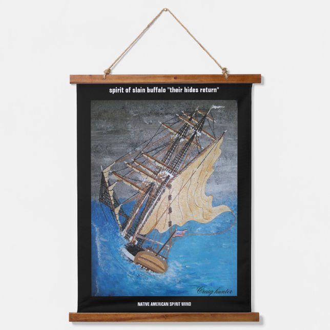 Native American spirit wind Hanging Tapestry (Front)