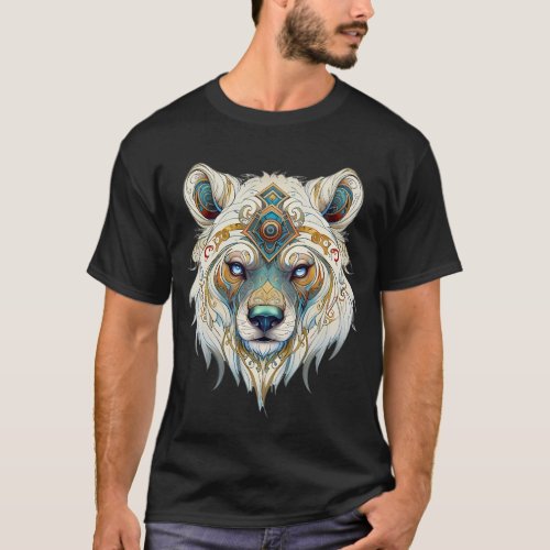 Native American Spiritual Wolf  T_Shirt