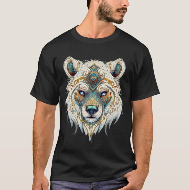 Native American Spiritual Wolf  T-Shirt (Front)