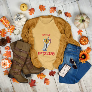 Native American Still Here Ayasha Cartoon T-Shirt