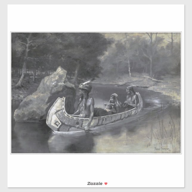 Native American: Story of Hiawatha Warrior & Bride Sticker (Sheet)