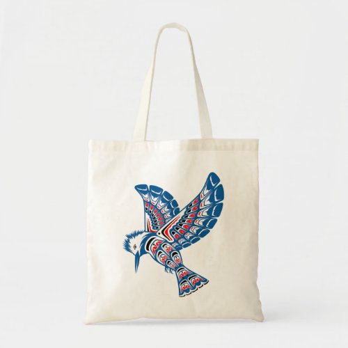 Native American Style Art Kingfisher Pacific North Tote Bag