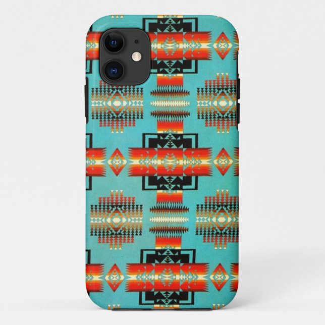 Native American Style Blanket Wrapped Phone Case (Back)
