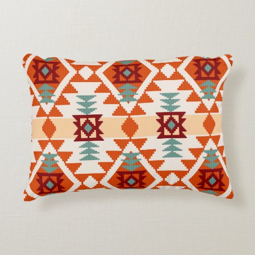 Native American Style Geometric Seamless Accent Pillow