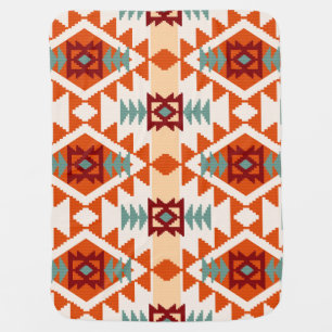 Native American Style Geometric Seamless Baby Blanket
