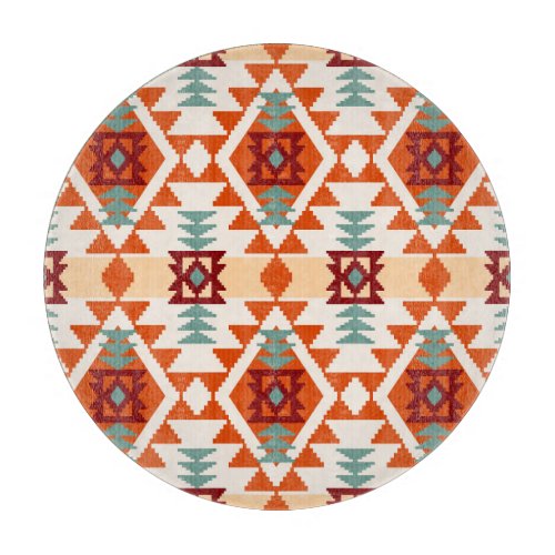 Native American Style Geometric Seamless Cutting Board