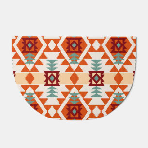 Native American Style Geometric Seamless Doormat