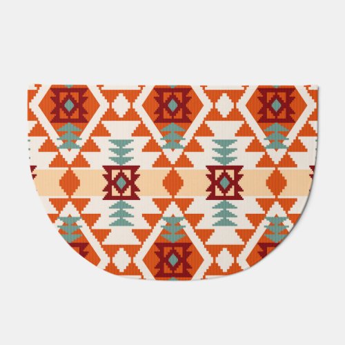 Native American Style Geometric Seamless Doormat