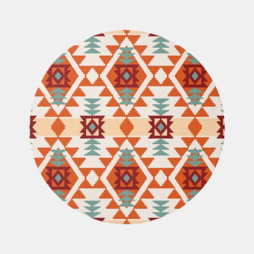 Native American Style Geometric Seamless Rug