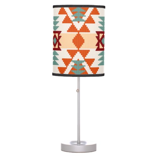 Native American Style Geometric Seamless Table Lamp