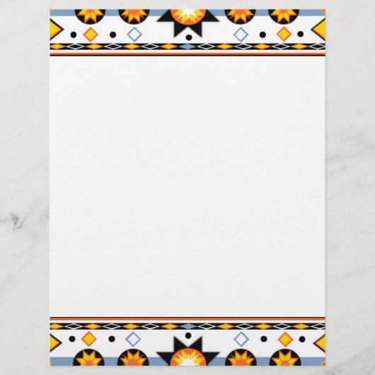 Native American Sun Pattern Letterhead (Front)