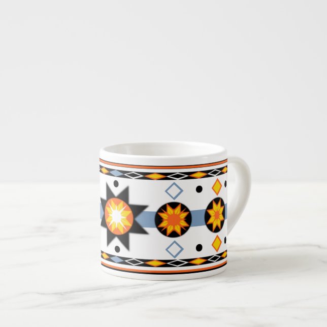 Native American Sun Pattern Specialty Mug (Front Right)