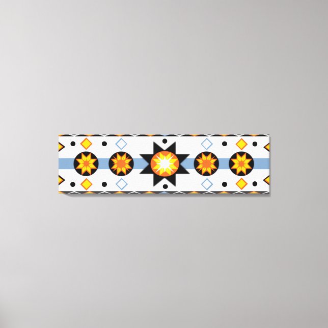 Native American Sun Pattern Stretched Canvas Print (Front)
