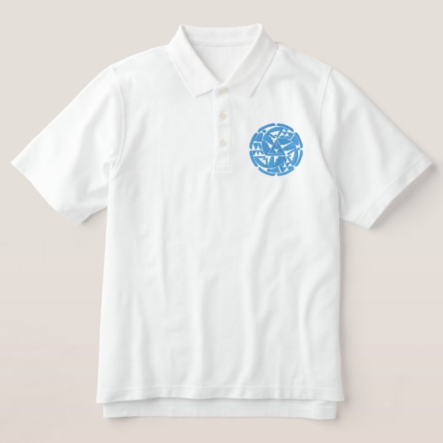 Native American Symbol Design 1 Embroidered Polo Shirt (Design Front)