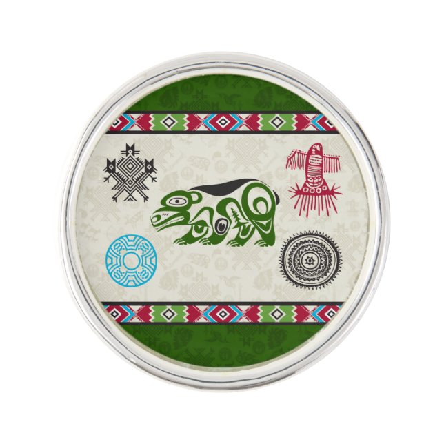 Native American Symbols and Wisdom - Bear Pin (Front)
