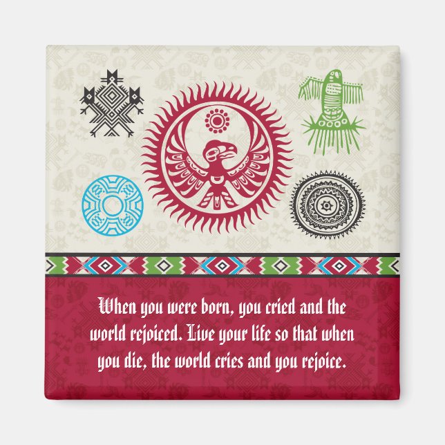 Native American Symbols and Wisdom - Phoenix Magnet (Front)