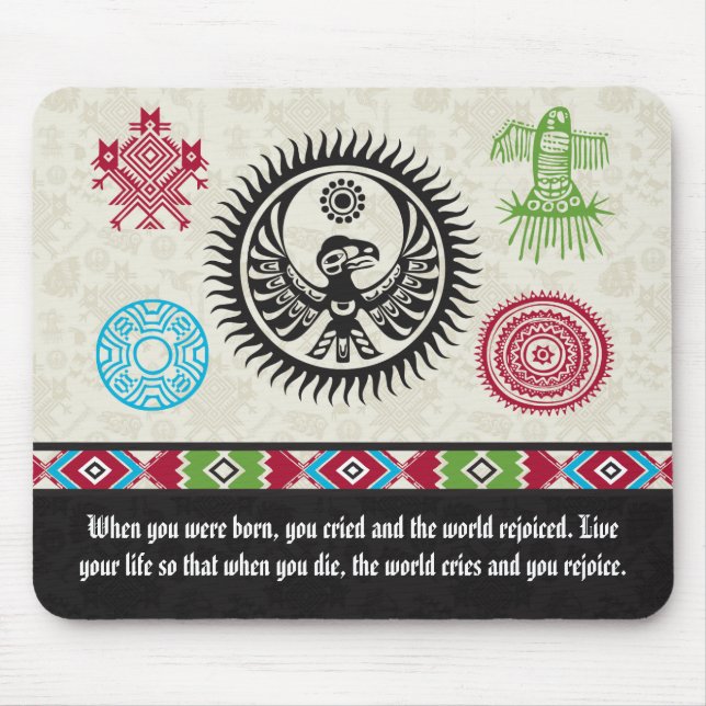 Native American Symbols and Wisdom - Phoenix Mouse Pad (Front)