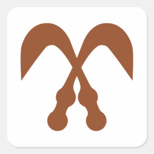 Native American Symbols,seal of the Cherokee Square Sticker