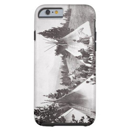 Native American Teepee Camp Montana c1900 bw Tough iPhone 6 Case