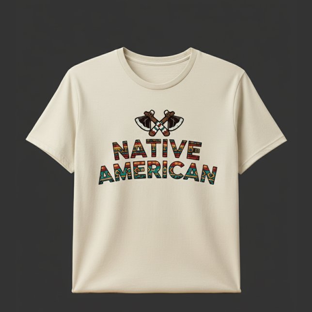 Native American Text Pattern T-Shirt (Creator Uploaded)