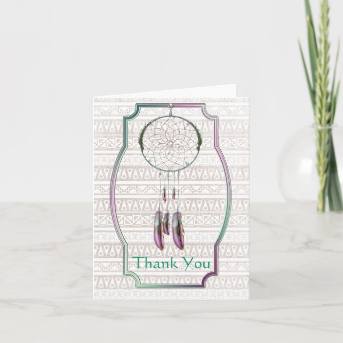 Native American Thank You Card with Dreamcatcher | Zazzle.com