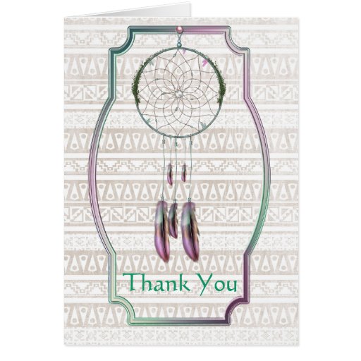 Native American Thank You Card with Dreamcatcher | Zazzle