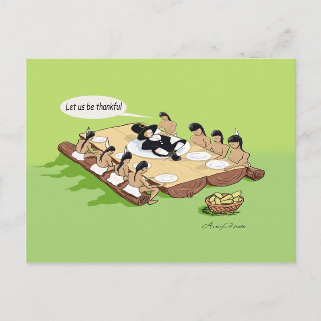 Native American Thanksgiving Greeting Card (Front)