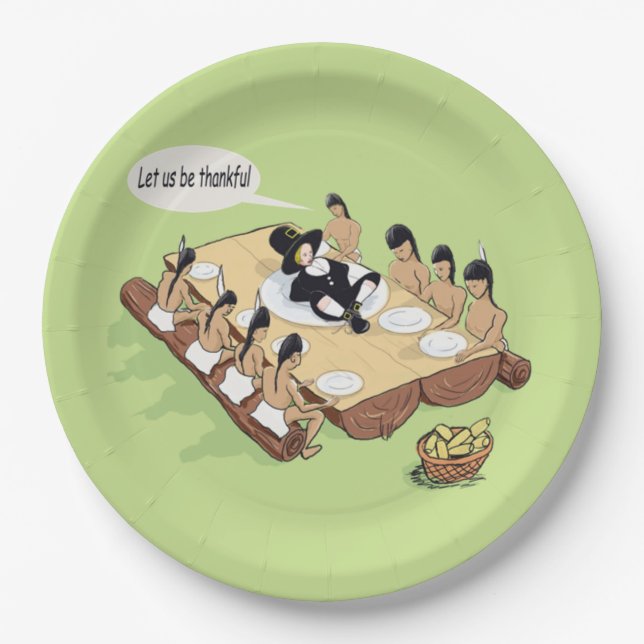 Native American Thanksgiving Paper Plates (Front)