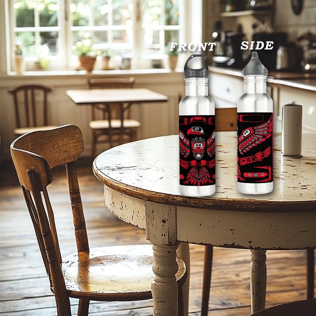 Native American Thunderbird Illustration Stainless Steel Water Bottle (Creator Uploaded)