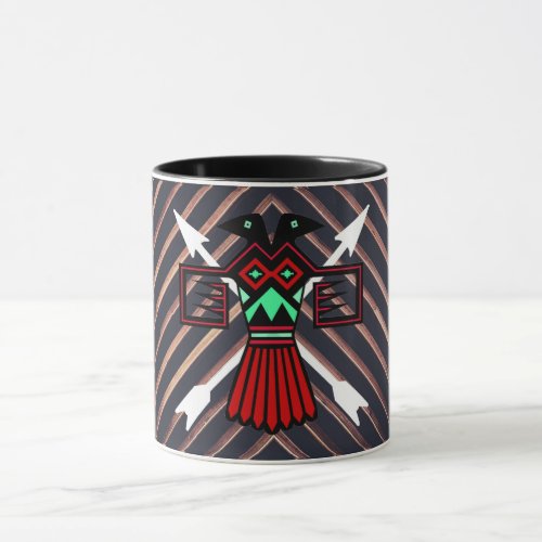 Native American Thunderbird Petroglyph Symbol Mug