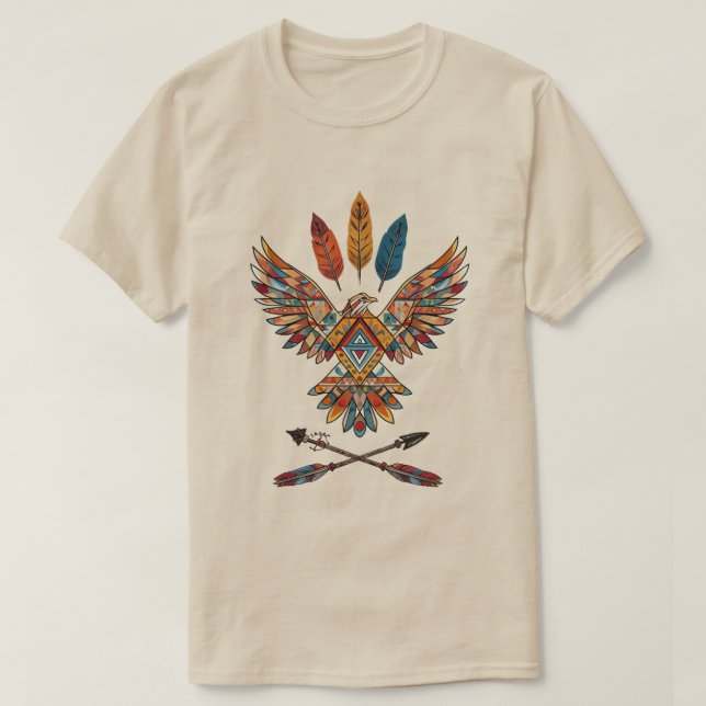 Native American Thunderbird  - Proud Indigenous  T-Shirt (Design Front)