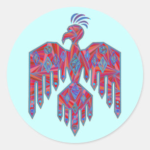 Native American Thunderbird Symbol Decals Classic Round Sticker