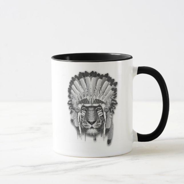 Native American Tiger Chief Mug (Right)