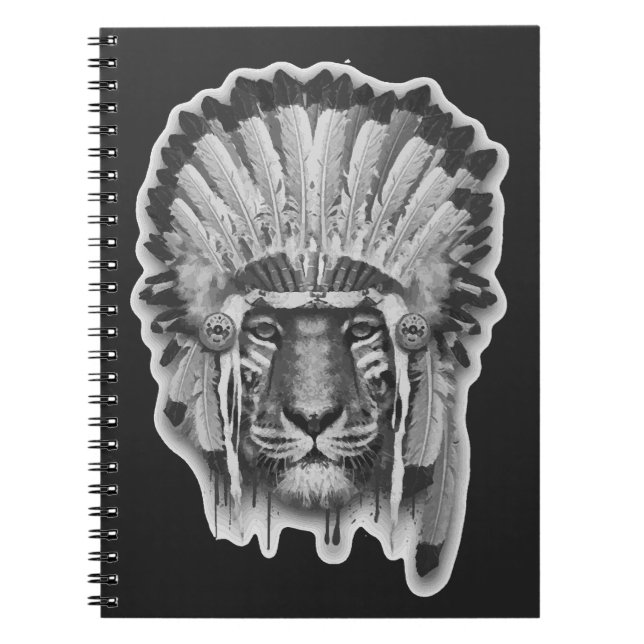 Native American Tiger Chief Notebook (Front)
