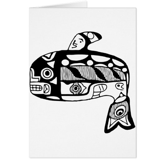 Native American Tlingit Whale Cards (Front)