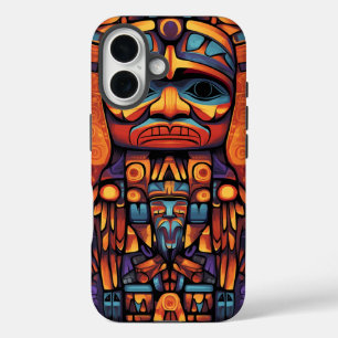 Native American Totem Design iPhone 16 Case