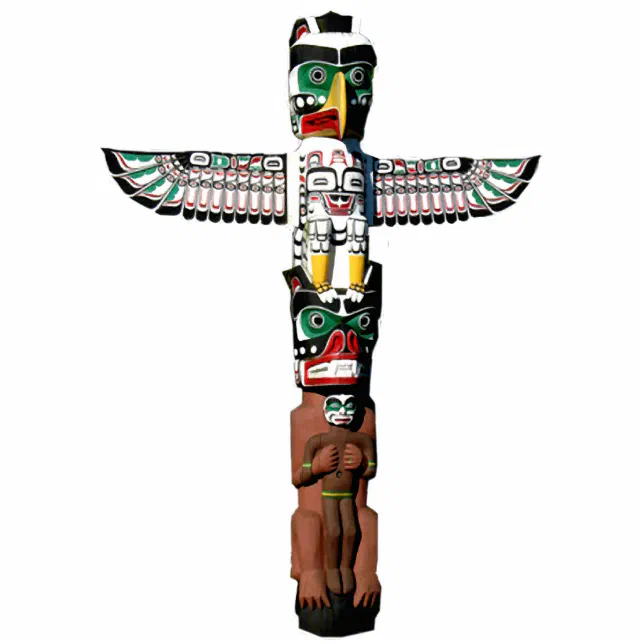 Totem Pole Spirit Animal Native American Navajo Inlaid by scizzors, $2.99